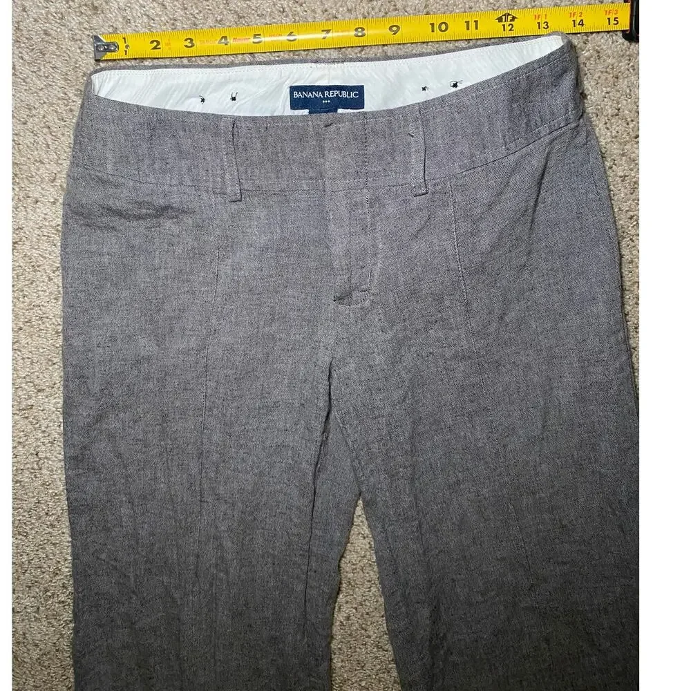 Banana Republic - Gray Cotton Linen Pants - Women's 4S